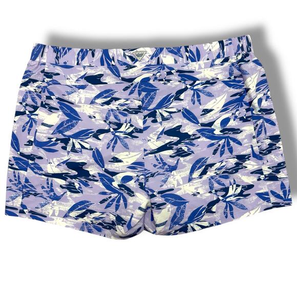 Columbia Tidal II Women's PFG Shorts 3X Purple‎ Floral Tropical Pull On 3X - Picture 2 of 5